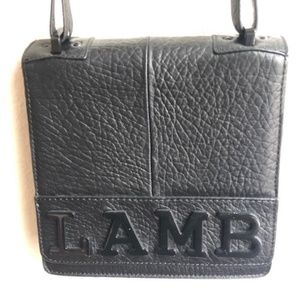 L.A.M.B black leather cross-body bag